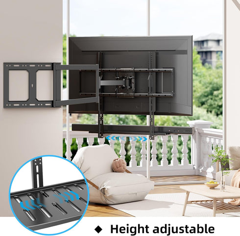 CABTE 22 lbs, Soundbar Mount with Adjustable Height, Sound bar Mount up to Soundbar Mount Under TV or Above TV