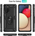 Samsung A02s Case with HD Screen Protector, Military-Grade Kickstand Holder, Shockproof Cover for Galaxy A02s, Black