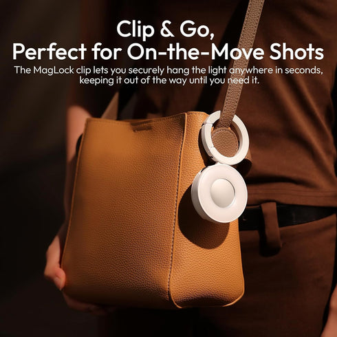 ULANZI ML05 9000K CRI97 360 Phone Light, Dual-Sided Magnetic Cell Phone Selfie Lights for iPhone/Android, Smartphone