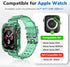 Clear Watch Band for Apple Watch 42mm 44mm 45mm, Transparent Crystal Bumper Case Compatible