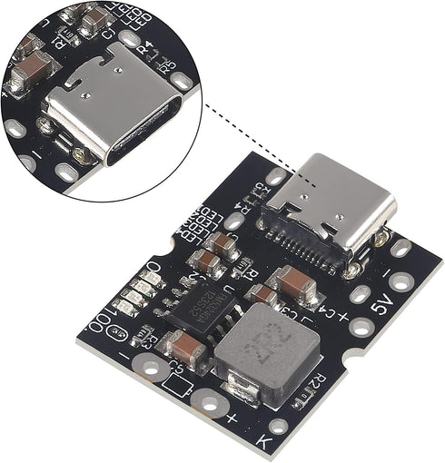 5pcs Type-C USB 5V 2A Boost Converter Step-Up Power Module for DIY (Not Welded)