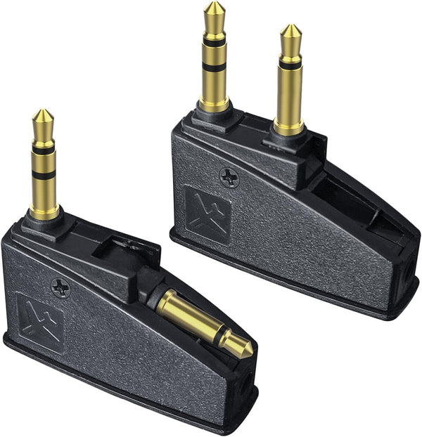 QC45 Airplane Headphone Adapter for Bose 700 QuietComfort 2 QC3 QC15 QC20 QC25 QC35 QC35ii NC700 SoundLink (2 Pack)