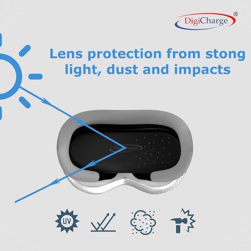 Digicharge Lens Protector Cover Compatible with Vision Pro, Meta Quest 3S/Quest 3/2, Protects Lens from Scratches