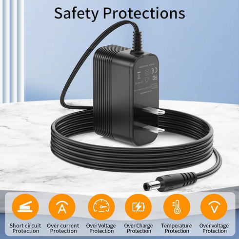 26V Power Cord for Moosoo M X6 XL618 XL618A K17, GeeMo G201 Ultra-Light Cordless Stick Vacuum Charger Adapter
