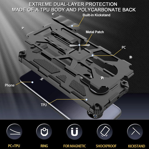Ailiber for Cricket Ovation Case, AT&T Radiant Max Phone Case with Screen Protector, Rugged Shockproof Military Grade
