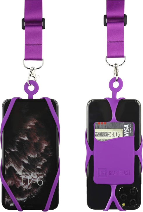 Gear Beast Cell Phone Lanyard, Adjustable Neck Strap, Compatible with iPhone Galaxy & Most Smartphones