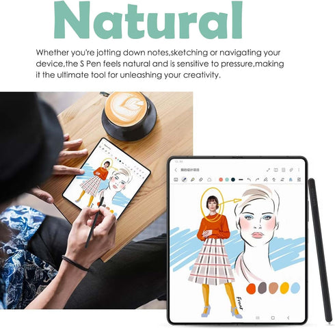 2 Pcs Galaxy Z Fold 5 S Pen Fold Edition for Samsung Galaxy Z Fold 5/6 5G, Slim S Pen Galaxy S Pen 5/6 Fold Edition,