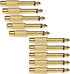 6.35mm 1/4" TS Plug to RCA Female Jack Adapter Connector - 10 Pack, Gold-Plated Mono Male to RCA Female