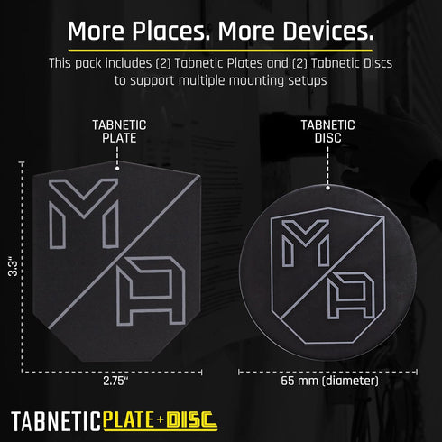 Mob Armor Pack 3M TabNetic Combo - Magnetic Tablet Mounting Solution with Heavy Duty Metal Plate, Adjustable Mounting