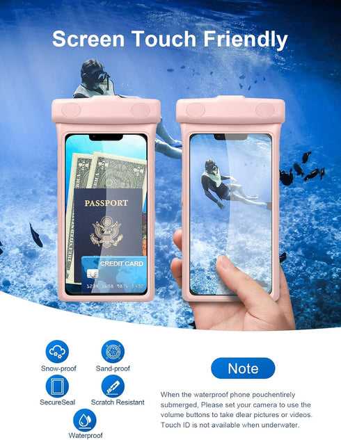 wellhouse Waterproof Phone Pouch Case, 3D Stereoscopic 7" Waterproof Cell Phone Dry Bag for iPhone 15/14/13, IPX8 Earl