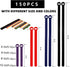 150PCS Cable Ties, 4+6+8+10 Inch Reusable Cable Management, Adjustable Cord Organizer, Microfiber Cloth Hook and Loop