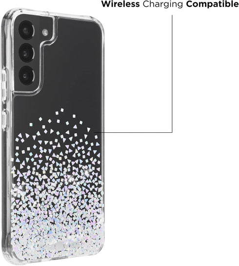 Case-Mate Twinkle Ombre Case for Samsung Galaxy S22 Plus, Reflective Foil Elements, 10 ft Drop Protection, 6.6 Inch,