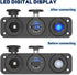 Qidoe 12V USB Panel Cigarette Lighter Socket with Rocker Switch, 58W Multiport USB Outlet for Car Marine RV Truck