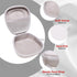 LTGEM Hard Headphone Case - White+Grey for Logitech H390, JLab Go Work, EAGLEND, JIAMQISHI, FEABASK (6.8"x7"x2.9")