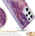 Esdot Rugged Case for Samsung Galaxy S21 Ultra, Military Grade with Fashion Designs, Glitter Purple Marble