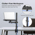 suptek Single Laptop Notebook Desk Mount with Tray for 13-27 inch Computer Screen, Adjustable Laptop Desk Arm