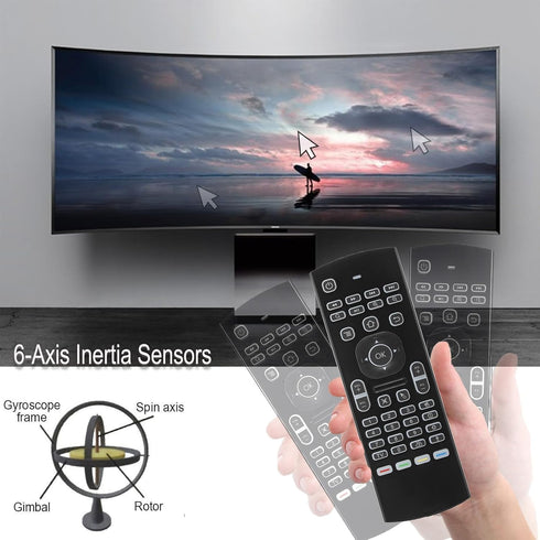 MX3 Air Mouse Voice Remote Control, 2.4G Mini Wireless Keyboard Air Mouse for Android Smart TV Box, Projector HTPC Mini