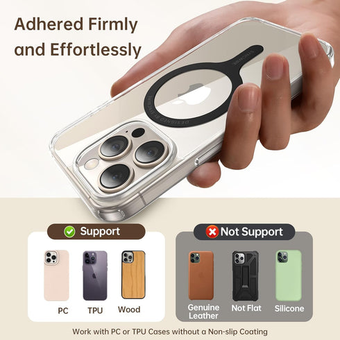 SYNCWIRE MagSafe Sticker 3 Pack - Universal Magnetic Ring for iPhone, Galaxy & All Cases, Supports Wireless Charging.