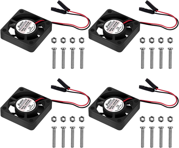 Aokin Cooling Fan for Raspberry Pi, DC 5V/3.3V Brushless CPU Cooling Fan with Screws, 4 Pack for Raspberry Pi Models