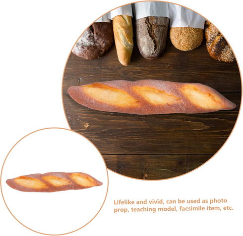 TOYANDONA Lifelike Bread Model for Bakery Display Realistic Artificial Baguette Decorative Prop for Cake House for Boys
