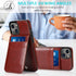 iPhone 13 Wallet Case with Credit Card Holder, PU Leather Wallet Case for iPhone 13, 6.1 inch, Sepia Brown