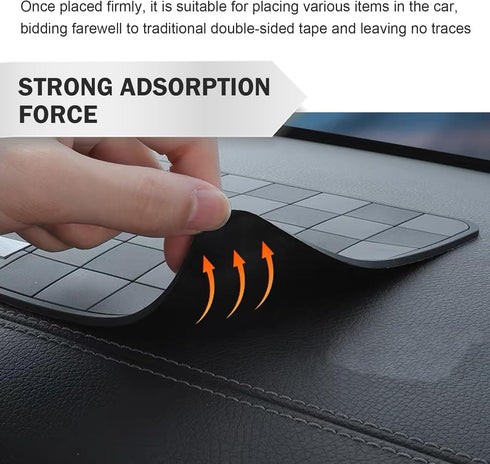 Zikefest 11.86 Inch Car Dashboard Non Slip Mat, Multifunctional Car Anti-slip Mat, Magic Sticky Dash Rubber Pad, Dash
