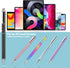 Capacitive Stylus Pen, 4-in-1 High Sensitivity and Precision Touch Screen Stylus with Clear Disc Tip, Black Rubber Tip