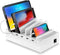 Modern Innovations Bamboo Charging Station for Multiple Devices, Wood Organizer, Desk Docking Stand for Cell-Phone