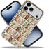 Generic 17 Compatible with iPhone Pro Max,Anti-Scratch Glossy Case Cover,Embroidery Book Flowers Bookshelf