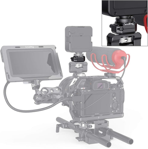 SmallRig Universal Cold Shoe Mount 2797, Multi-Functional Shoe Adapter for DSLR Camera Rig, Microphone, LED Light with