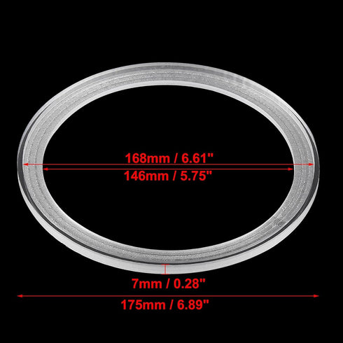 Unifizz 2Pcs Car Speaker Spacer Ring, Acrylic Transparent Mounting Spacer Plate, 146mm ID for 6.5 Inch