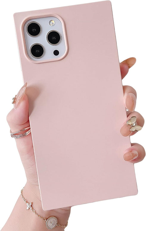 Cocomii Rectangle Case for iPhone 11 Pro - Soft Touch Silicone, Protective Phone Case for Women, Chalk Pink