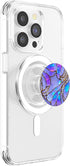 PopSockets Purple Blue Pink Mosaic Design MagSafe PopGrip for iPhone