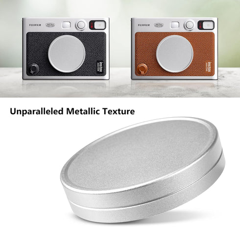 Lens Cap Compatible with Fujifilm Instax Mini Evo Instant Camera, Mini Evo Lens Protective Cap, Silver