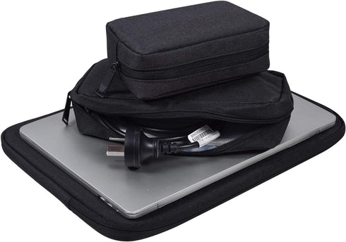 Canvas Waterproof Universal Electronic Accessories Organizer for Power Bank, Charging Cords, Chargers, Mouse, USB