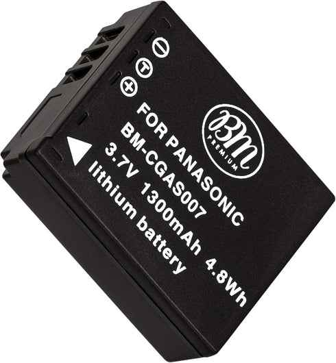 Replacement CGA-S007 Battery for Panasonic Lumix DMC-TZ1, DMC-TZ2, DMC-TZ3, DMC-TZ4, DMC-TZ5, DMC-TZ11, DMC-TZ15,