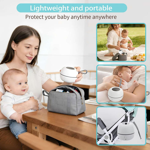OKPOIDM 99.9% 3 Portable Pacifier Sanitizer, UV Light Sanitizer Case for Pacifier, Type-C Rechargeable Mini Box