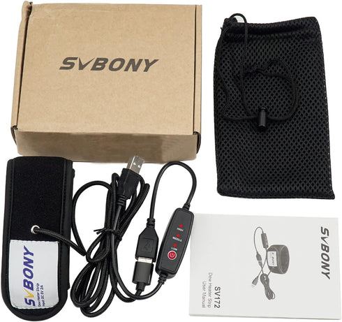 SVBONY SV172 Lens Warmer, 240mm Dew Heater Strip with 3 Gear Regulator for Telescope Camera
