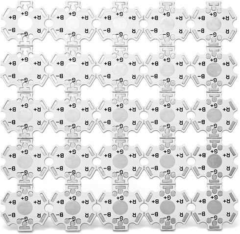CHANZON 25pcs 1W 3W 5W LED Heat Sink, Aluminum Base Plate Panel PCB Circuit Board Substrate for DIY