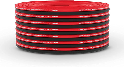 DS18 SW-18GA-100RB Ultra Flex Speaker Wire 100FT Red and Black - Speaker Cable for Audio Applications
