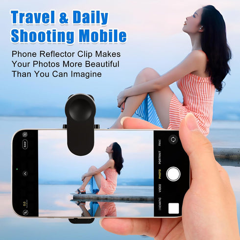 Generic Mirror Reflection Clip, Smartphone Camera Mirror Reflection Clip Kit, Smartphone Selfie Reflector - Adjustable