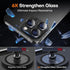2 Pack Black Titanium Camera Lens Protector for iPhone 15 Pro Max/Pro & 14 Pro Max/Pro, Aluminum Alloy Sapphire Glass.