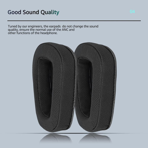 Fabric Replacement Ear Pads for Logitech G933 Gaming Headset, Fits G935 G930 G635 G633 (Black)
