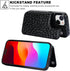 HAOPINSH Wallet Case for iPhone 15 with Card Holder, Black Leopard Cheetah Pattern Back Flip Folio Case