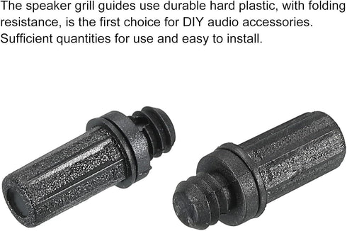 MECCANIXITY Speaker Grill Guides, Plastic Black Dia 6mm for Speaker Parts Accessories, Pack of 12