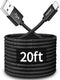 CLEEFUN 20ft USB Type C Cable, Nylon Braided USB A 2.0 Charger for Samsung Galaxy, L-G, Mo-to, Pixel, Switch & More.