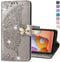 Samsung Galaxy A32 5G Case | Glitter Bling Leather Flip Wallet with Card Holder and Stand, Shockproof Crystal Grey