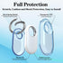 2 Pack Waterproof Holder for Samsung Galaxy SmartTag2, TPU GPS Tracker Protective Case with Keychain, Anti-Scratch