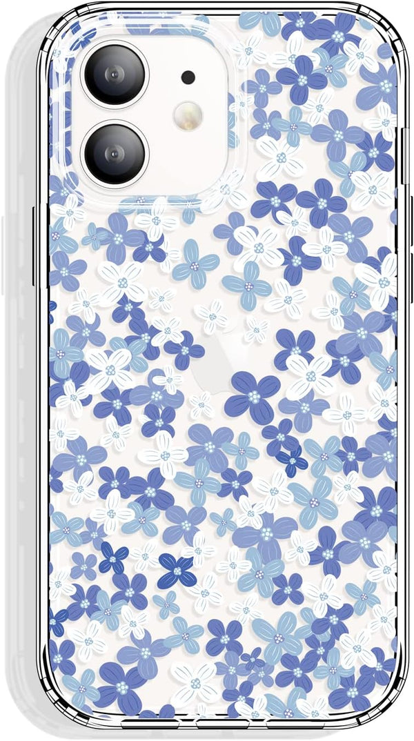 iPhone 12 Case and iPhone 12 Pro Case Clear 6.1 Inch with Pattern Design, Slim TPU Cover + Shockproof Bumper for Women