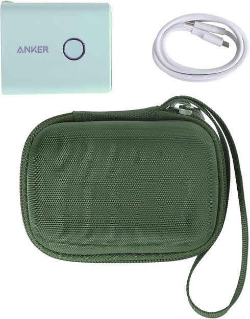 khanka Hard Case Replacement for Anker 45W Wall Charger, 5,000mAh 20W Portable Charger, Case Only (Green)